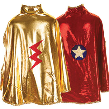 Reversible Wonder Cape - Red and Gold | Great Pretenders