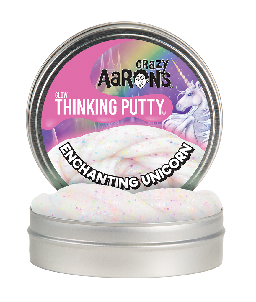 Glow Thinking Putty - Enchanting Unicorn - Thinking Putty Tin 4" | Crazy Aaron's